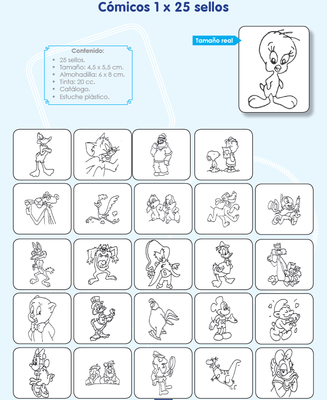Sellos Didcticos Cmicos 1 x 25